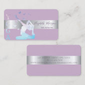 Carte De Visite Elégante moderne professionnelle fille Silhouette  (Devant / Derrière)