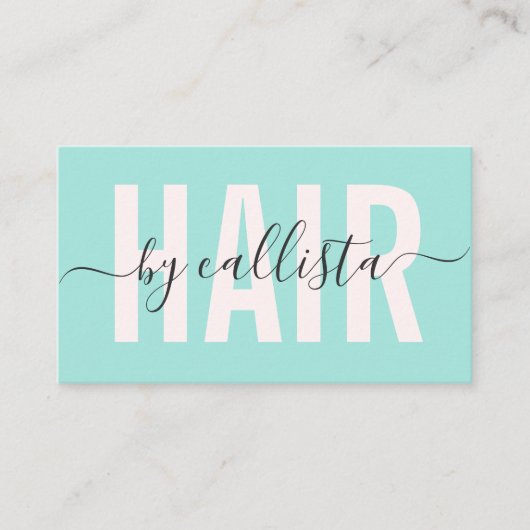 Carte De Visite Elégante Moderne Simple Monnaie Typographie Hair S (Devant)