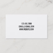 Carte de Visite Élégante Moderne Simple Profession (Dos)