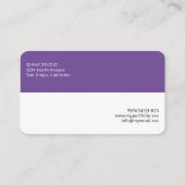 Carte de visite élégante moderne violette (Dos)
