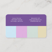 Carte de visite élégante moderne violette (Dos)