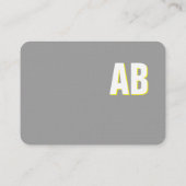 Carte De Visite Elegante Monogram Visitenkarten (Dos)