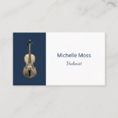 Carte De Visite Élégante musique classique professionnelle violoni (Devant)