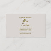 Carte De Visite Élégante nature Brushstroke Wood Grain (Dos)