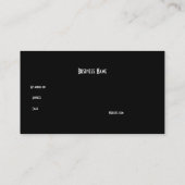 Carte de visite élégante noir blanc léopard (Dos)