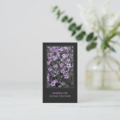 Carte de visite élégante noire avec code QR et mot (Debout devant)