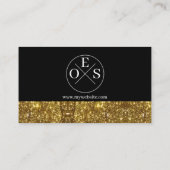 Carte de visite élégante or noir avec modèle 17 (Dos)