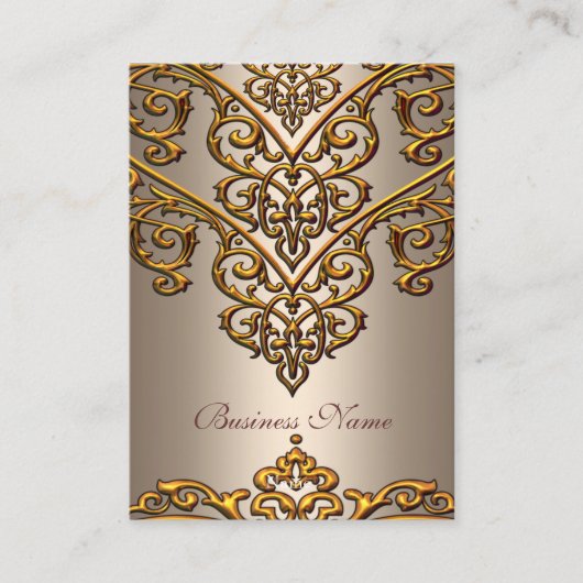 Carte de visite élégante or sur superposition de c (Devant)