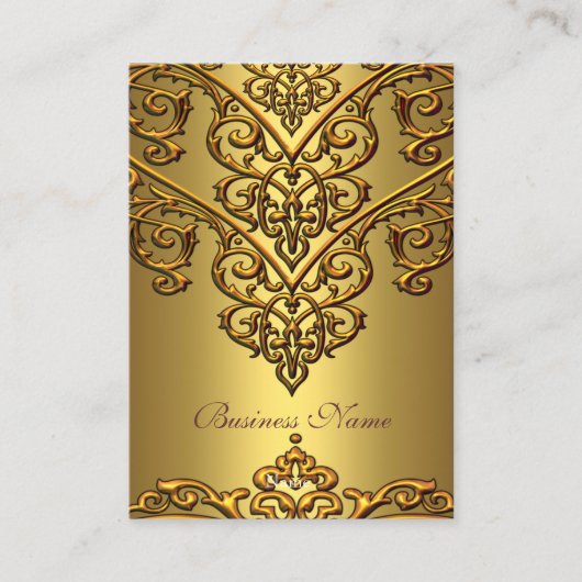 Carte de visite élégante or sur superposition or (Devant)