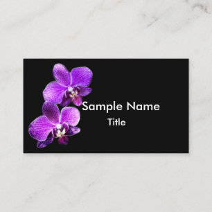 Carte De Visite élégante orchidée violette photo de fleur