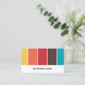 Carte De Visite Elégante palette de couleurs Designer d'intérieur (Debout devant)