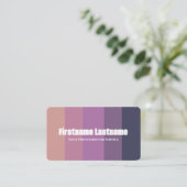 Carte De Visite Élégante palette de couleurs violet calligraphie Q (Debout devant)