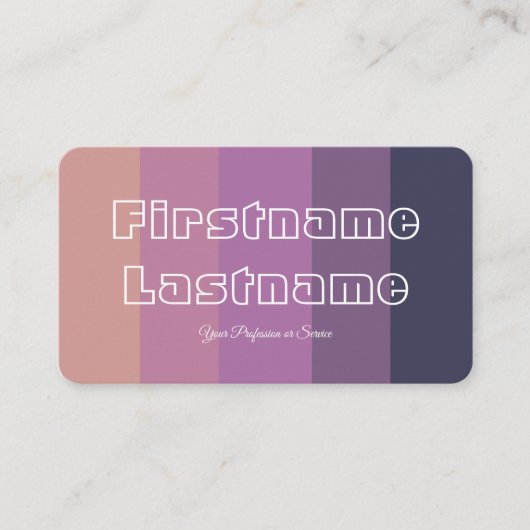 Carte De Visite Élégante palette de couleurs violet calligraphie Q (Devant)