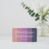 Carte De Visite Élégante palette de couleurs violet calligraphie Q (Debout devant)