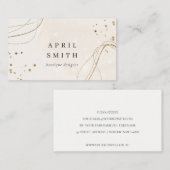 Carte De Visite Elégante Parties scintillant Abstraite Aquarelle d (Devant / Derrière)