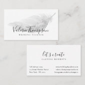 Carte De Visite Elégante parties scintillant argent pastel gris pl (Devant / Derrière)