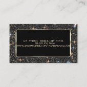 Carte De Visite Elégante Parties scintillant Black Sparkle de luxe (Dos)