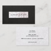 Carte De Visite Elégante Parties scintillant blanche Bokeh Linge n (Devant / Derrière)