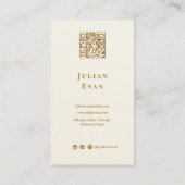 Carte De Visite Elégante Parties scintillant blanche crémeuse Or s (Dos)