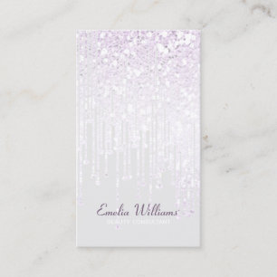 Carte De Visite Élégante Parties scintillant blanche étincelante p