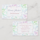 Carte De Visite Elégante Parties scintillant colorée design papill (Devant / Derrière)