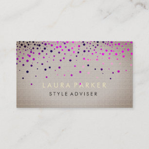 Carte De Visite Elégante Parties scintillant Crème subtile Faux Ar