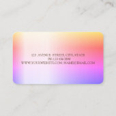 Carte De Visite Elégante Parties scintillant Cupcake, Sucres, Ombr (Dos)