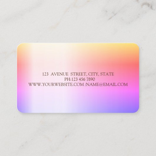 Carte De Visite Elégante Parties scintillant Cupcake, Sucres, Ombr (Dos)