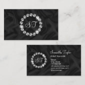 Carte De Visite Elégante Parties scintillant de bague diamant de l (Devant / Derrière)