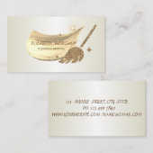 Carte De Visite Élégante Parties scintillant de brosse (Devant / Derrière)