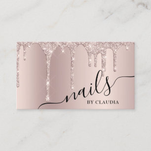 Carte De Visite Elégante parties scintillant de champagne élégant 