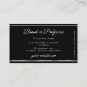 Carte De Visite Elégante Parties scintillant de pêche Étoiles Blac (Dos)