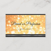 Carte De Visite Elégante Parties scintillant de pêche Étoiles Blac (Devant)