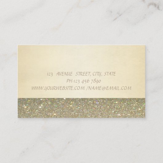 Carte De Visite Élégante Parties scintillant des lèvres à gouttes  (Dos)