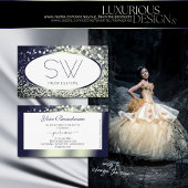 Carte De Visite Élégante Parties scintillant d'étincelle en argent