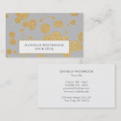 Carte De Visite Elégante Parties scintillant d'or Faux (Devant / Derrière)