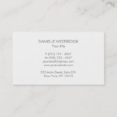 Carte De Visite Elégante Parties scintillant d'or Faux (Dos)