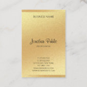 Carte De Visite Élégante Parties scintillant d'or moderne Script m (Dos)