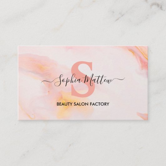 Carte De Visite Elégante Parties scintillant d'or rose moderne chi (Devant)