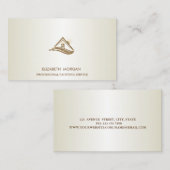 Carte De Visite Elégante Parties scintillant en or Brush Roff Hous (Devant / Derrière)