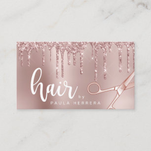 Carte De Visite Elégante parties scintillant en or rose en cuivre 