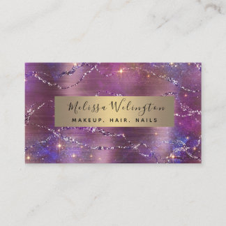 Carte De Visite Elégante Parties scintillant Faux Foil Lavender Gi
