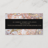 Carte De Visite Elégante Parties scintillant géométrique en marbre (Dos)