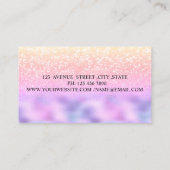 Carte De Visite Elégante Parties scintillant Holographique cadre B (Dos)