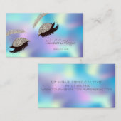 Carte De Visite Elégante Parties scintillant Holographique Moderne (Devant / Derrière)