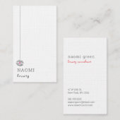 Carte De Visite Elégante Parties scintillant Lips Beauté Linen Min (Devant / Derrière)