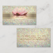 Carte De Visite Elégante Parties scintillant moderne Bokeh, Gold S (Devant / Derrière)