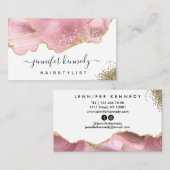 Carte De Visite Élégante Parties scintillant moderne chic or rose  (Devant / Derrière)