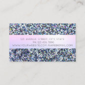 Carte De Visite Elégante Parties scintillant moderne, Éclairage, É (Dos)