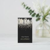 Carte De Visite élégante parties scintillant moderne en faux (Debout devant)